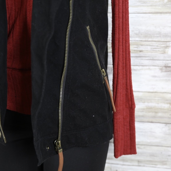 Rachel Zoe Black Rugged Vest sz 2 - Picture 4 of 8